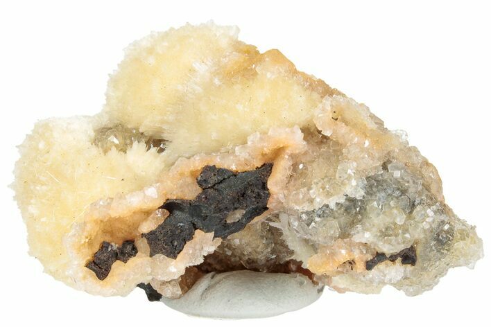 Thomsonite (Zeolite) on Sparkling Heulandite - Maharashtra, India #238468